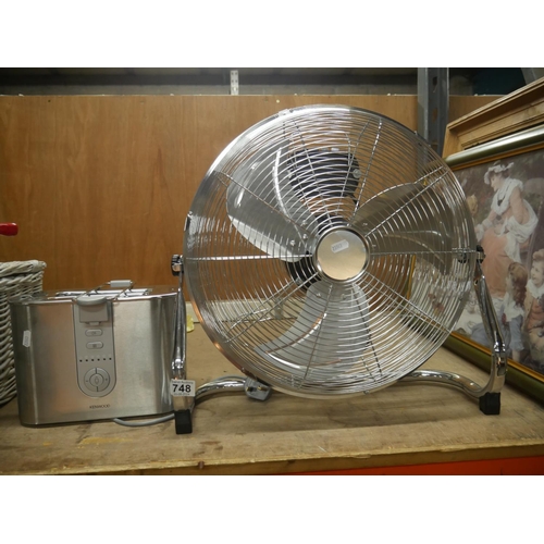 748 - LARGE FAN & TOASTER