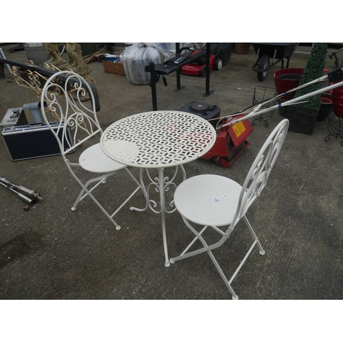 127 - GARDEN TABLE & 2 CHAIRS