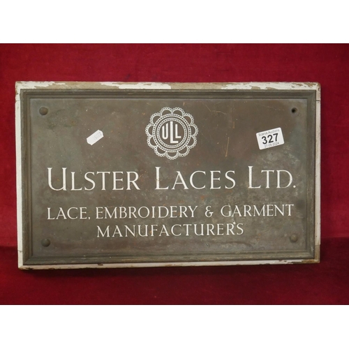 327 - BRONZE MOUNTED PLAQUE