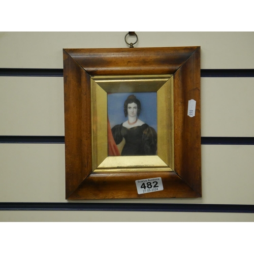 482 - SMALL GEORGIAN PORTRAIT IN FRAME