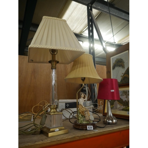 829 - 3 TABLE LAMPS