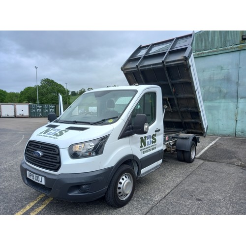 204 - FORD TRANSIT 350 WITH DROP SIDE TIPPER BODY - 3.5 TONNE GROSS WEIGHT - REG NO. AP19 XOJ JUNE 
2019 -... 