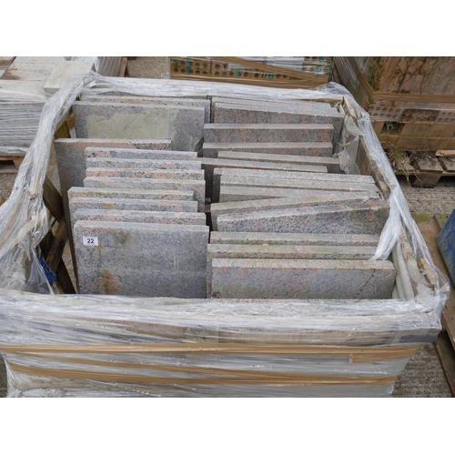22 - PALLET OF MARBLE PAVING SLABS
