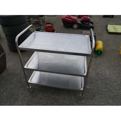 106 - STAINLESS STEEL TROLLEY