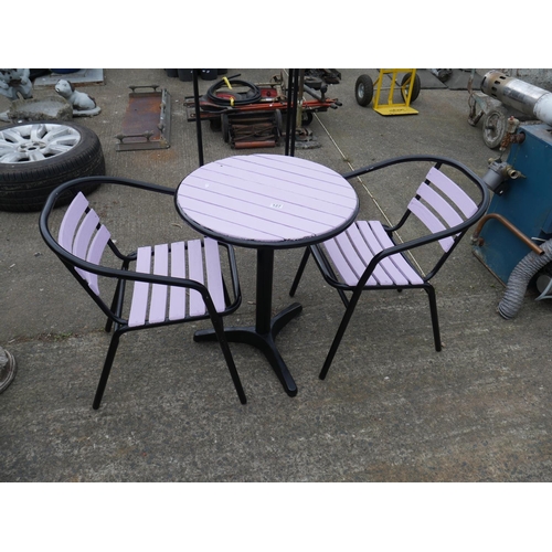 127 - PATIO TABLE & 2 CHAIRS