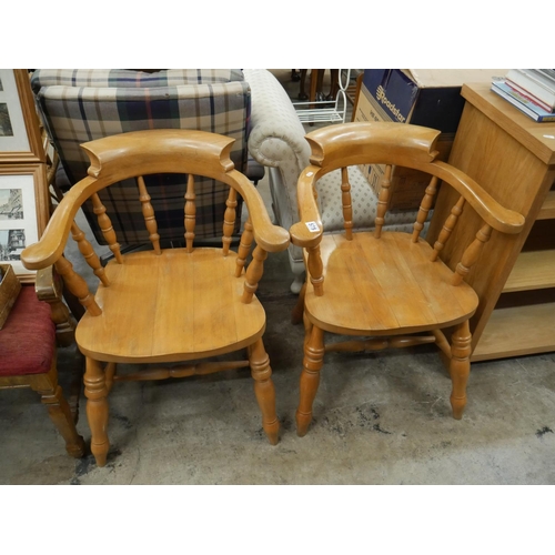 575 - PAIR OF SMOKERS BOW CHAIRS