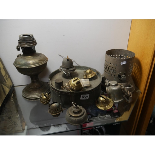 659 - LOT OF OLD STOVES ETC