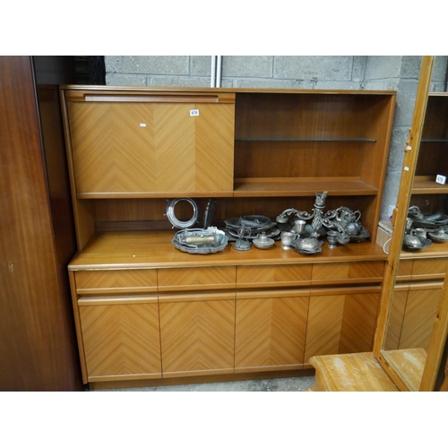 676 - MID CENTURY HIGH BACK SIDEBOARD