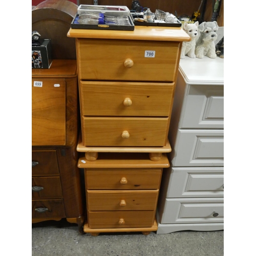 700 - PAIR OF PINE LOCKERS