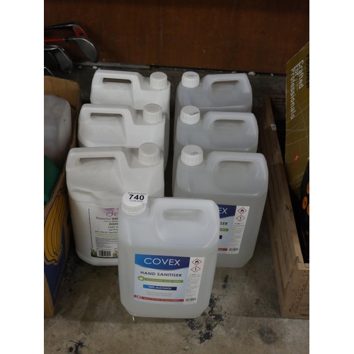 740 - 7 JARS OF SANITIZER