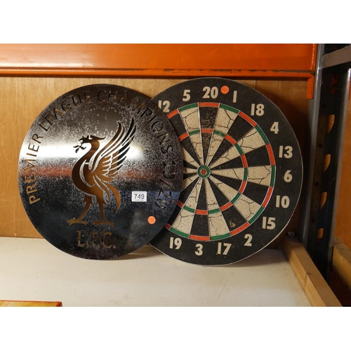 749 - DARTBOARD & SIGN