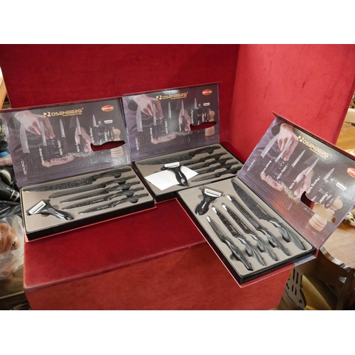 754 - 3 NEW KNIFE SETS