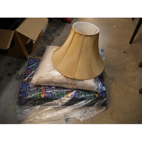 764 - 2 DOG BEDS PLUS LAMPSHADE