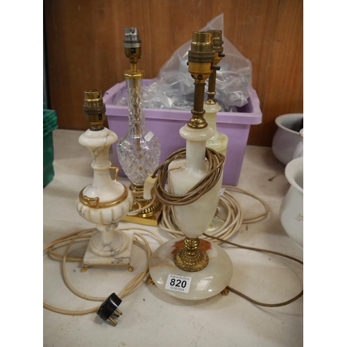 820 - 4 TABLE LAMPS