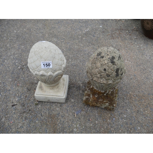 150 - 2 CONCRETE FINIALS