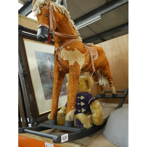 826 - ROCKING HORSE & TEDDY BEAR