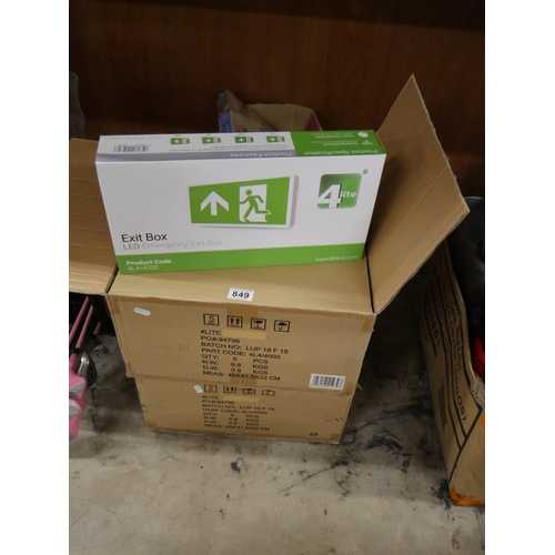 849 - 2 BOXES OF EMERGENCY LED LIGHTS