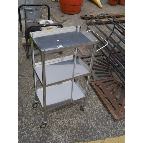 127 - STAINLESS STEEL TROLLEY