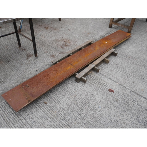 23 - 2 LENGTHS OF STEEL PLATE