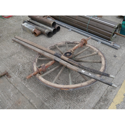 59 - CART WHEEL, SHAFTS & AXLE