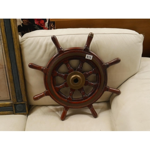 615 - SMALL ORIGINAL SHIPS WHEEL