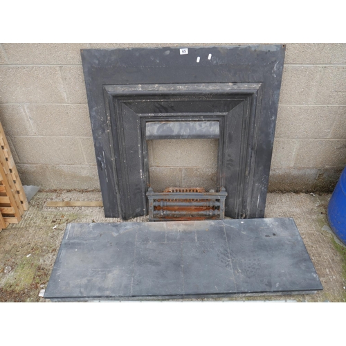 65 - FIREPLACE, INSET & HEARTH