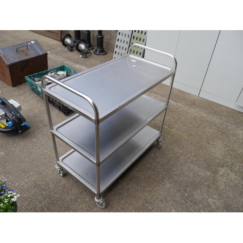 107 - STAINLESS STEEL TROLLEY