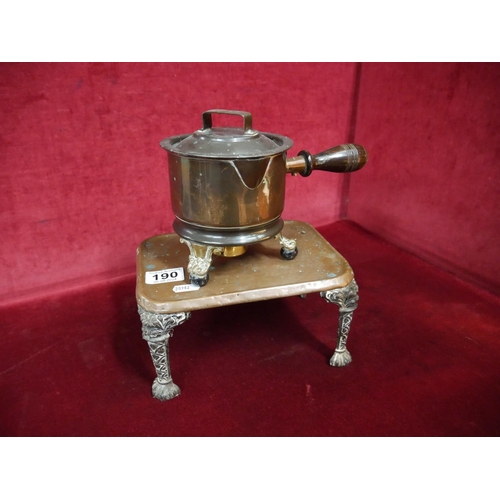 190 - VINTAGE TRIVET & POT