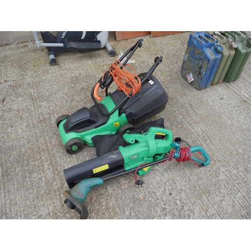 34 - ELECTRIC LAWNMOWER & STRIMMER