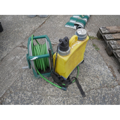 53 - KNAPSACK SPRAYER & GARDEN HOSE