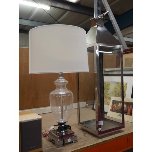 577 - LANTERN & TABLE LAMP