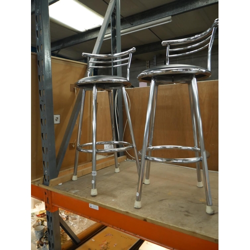 600 - 2 CHROME STOOLS