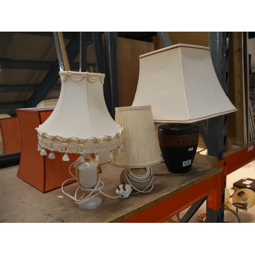 636 - 3 TABLE LAMPS