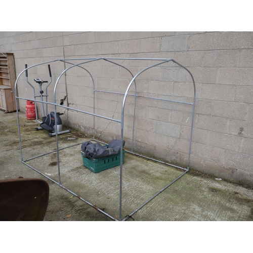 9 - SMALL POLY TUNNEL FRAME & TARPAULIN