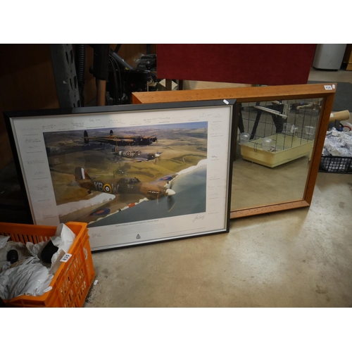 834 - MIRROR & FRAMED PRINT