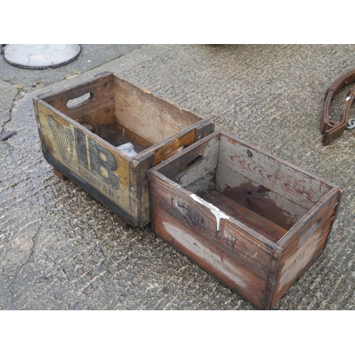 81 - 2 WOODEN CRATES