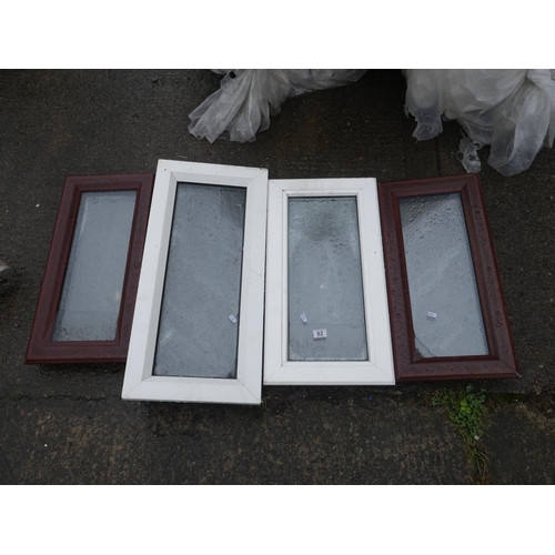 92 - 2 SMALL PVC WINDOWS