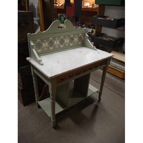 826 - MARBLE TOP WASH STAND