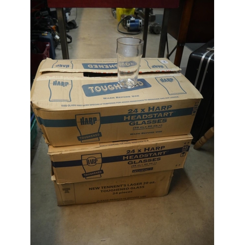 844 - 3 BOXES OF PINT GLASSES