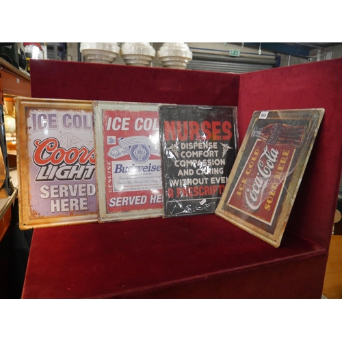 864 - METAL SIGNS