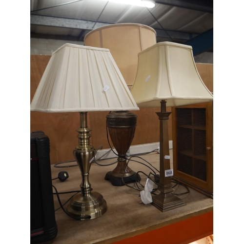 868 - 3 TABLE LAMPS