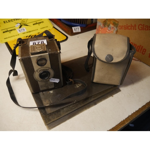 878 - OLD CAMERAS & PHOTOGRAPHIC PLATES