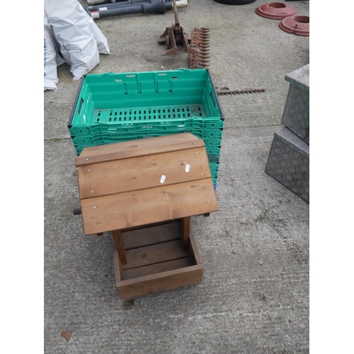 66 - STORAGE CRATES & SMALL BIRD HOUSE