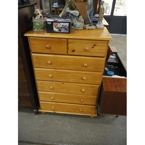 846 - 7 DRAWER PINE UNIT