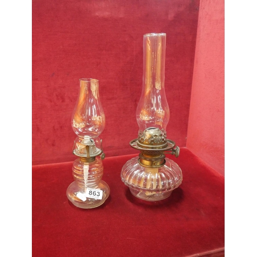 863 - 2 OIL LAMPS