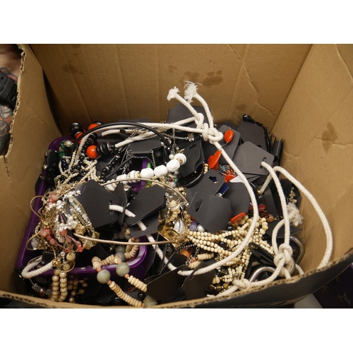 872 - BOX OF COSTUME JEWELLERY