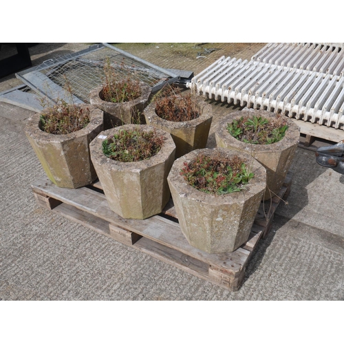 1 - 6 CONCRETE PLANTERS