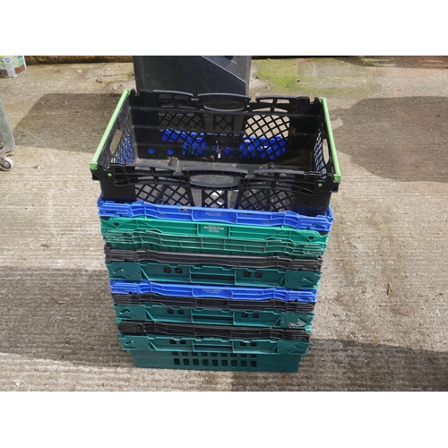 12 - LOT OF STORAGE CRATES