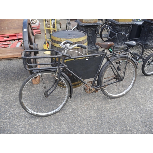 172 - OLD DELIVERY BIKE WITH BROOKS SADDLE