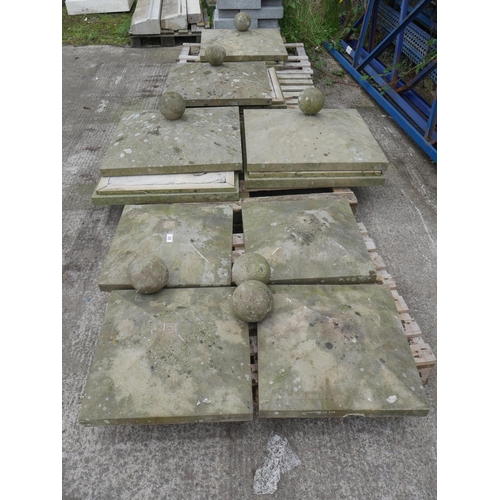 26 - LOT OF CONCRETE PILLAR TOPS